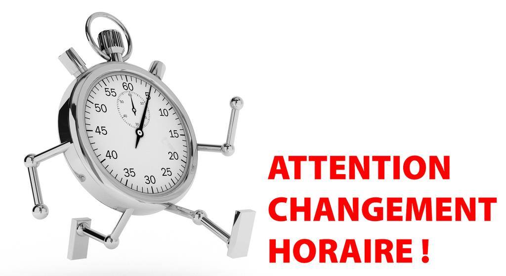 Horaire fin Juillet 2021